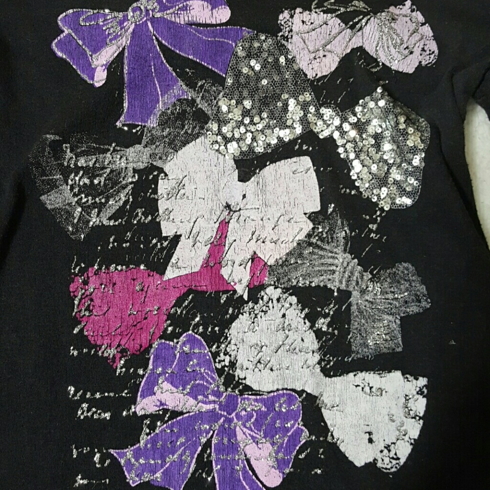 Girls Sequins&Glitter Graphic DressTulle Skirt, M - Picture 2 of 8